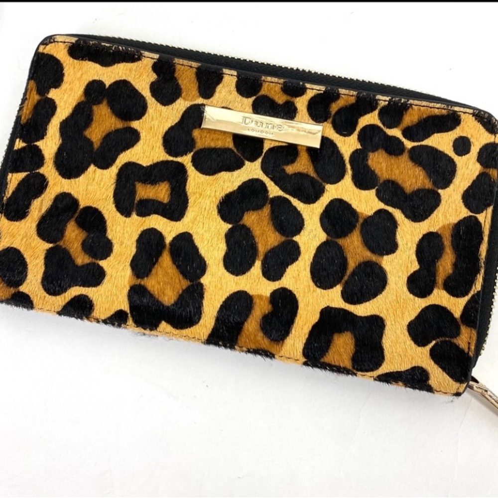 NIB Dune London Leather Leopard Print Wallet